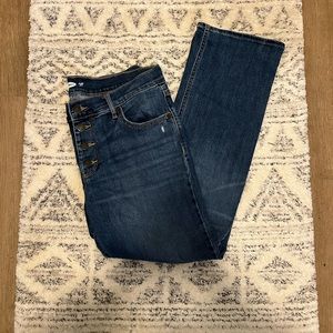 Old navy jeans, size 8, medium wash, flare ankle fit